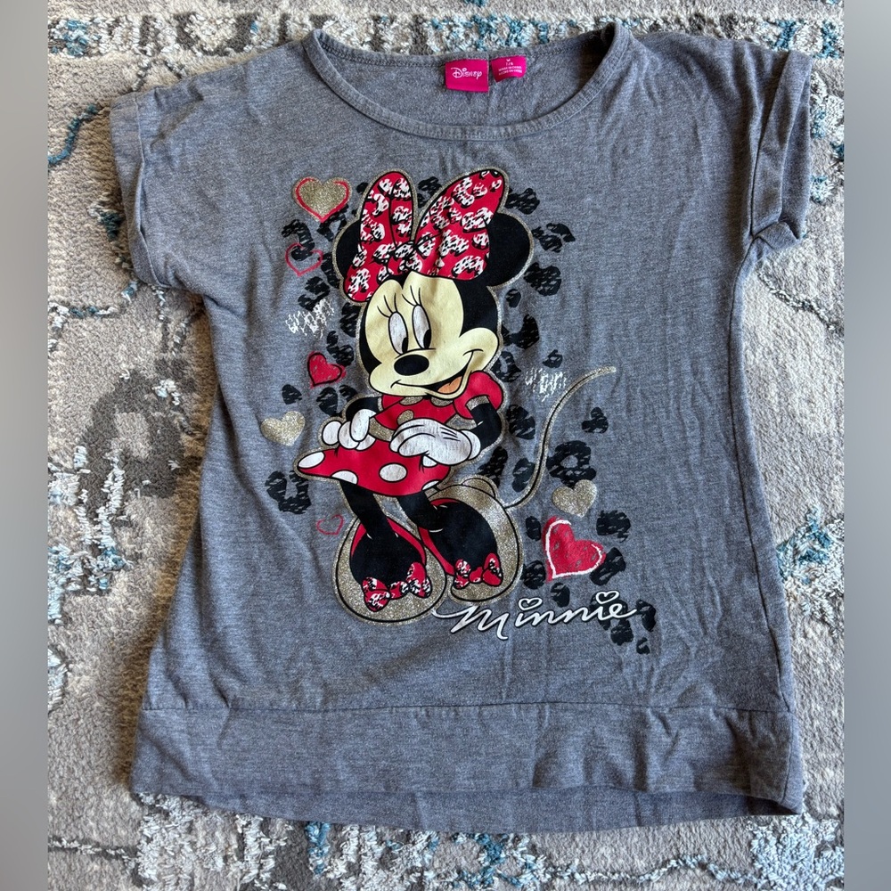Minnie Mouse Girls Short Sleeve T-Shirt - 7/8 (M)